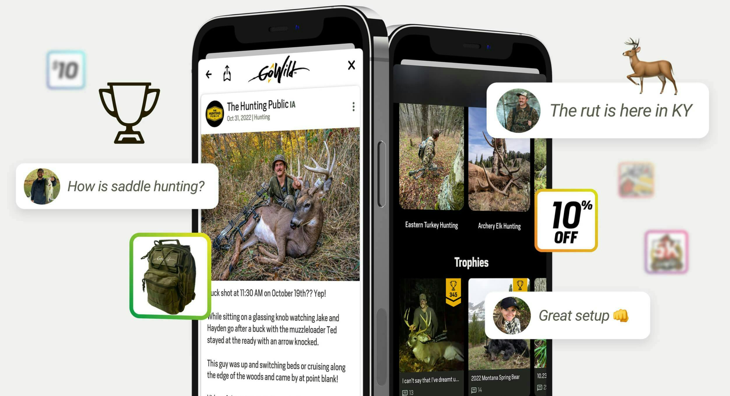 GoWild Android and iPhone app images